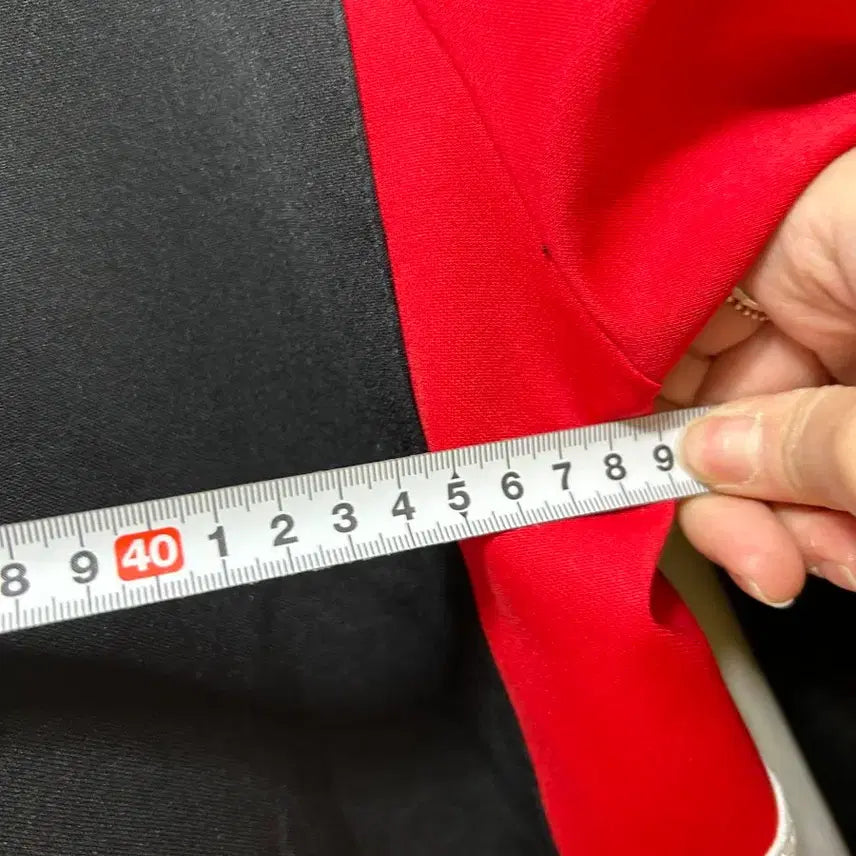 [BUNJANG] Adidas Black/Red Tri-Stripe Track Top / 아디다스 블랙/레드 삼선 트랙탑 S