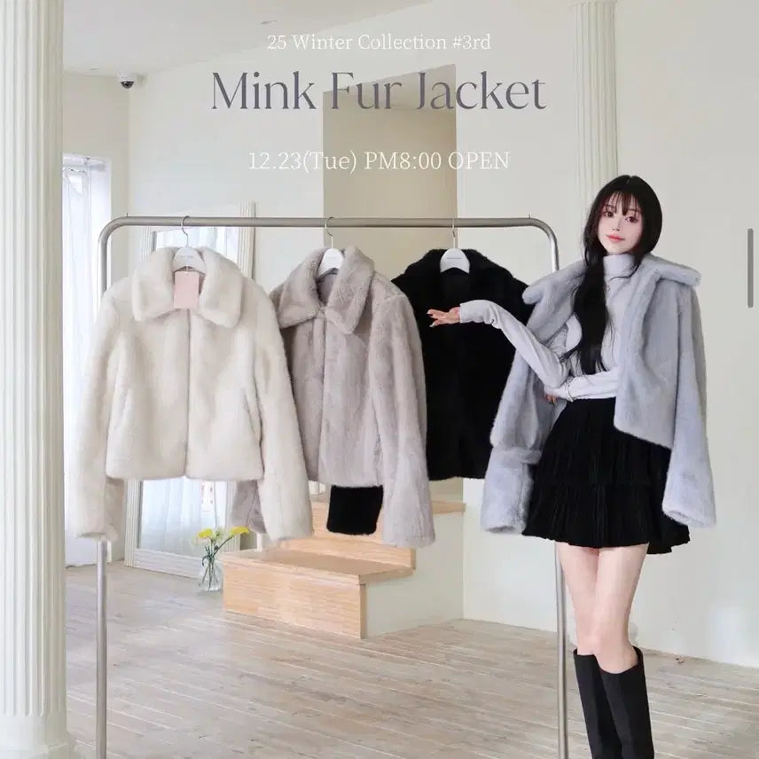 [BUNJANG] May:yun Faux Fur Jacket (Ivory) / 메이윤 퍼자켓 아이보리 새상품