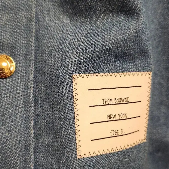 [BUNJANG] Thom Browne Washed Denim Shirt Jacket / 톰브라운 워시드 데님 셔츠 자켓