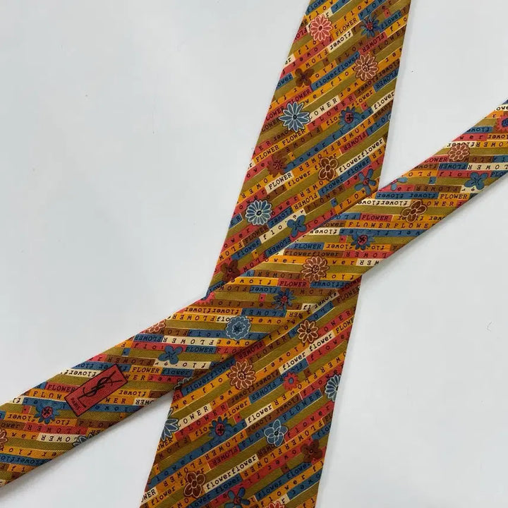 [BUNJANG] YSL Flower Tie / 입생로랑(YSL) 플라워 명품 정품 넥타이