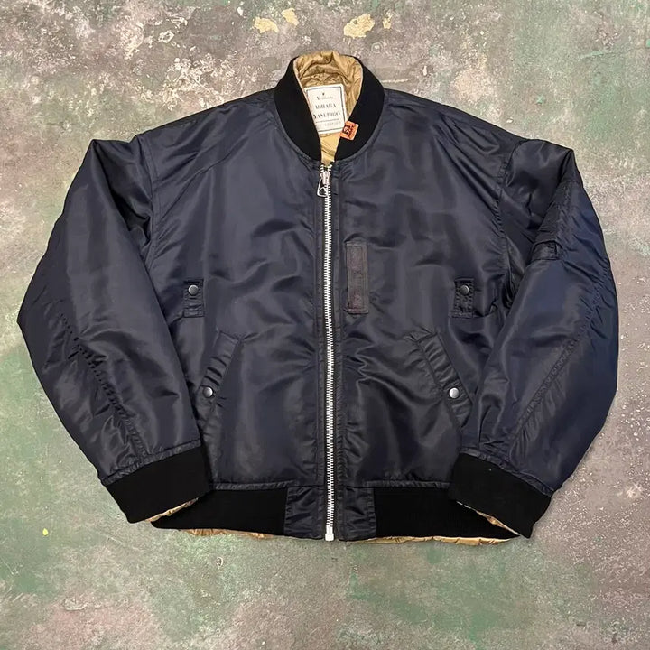 [BUNJANG] Mihara Yasuhiro Reversible MA1 Quilted Jacket / [48] 미하라야스히로 리버서블 MA1 퀼팅 자켓 A07BL052