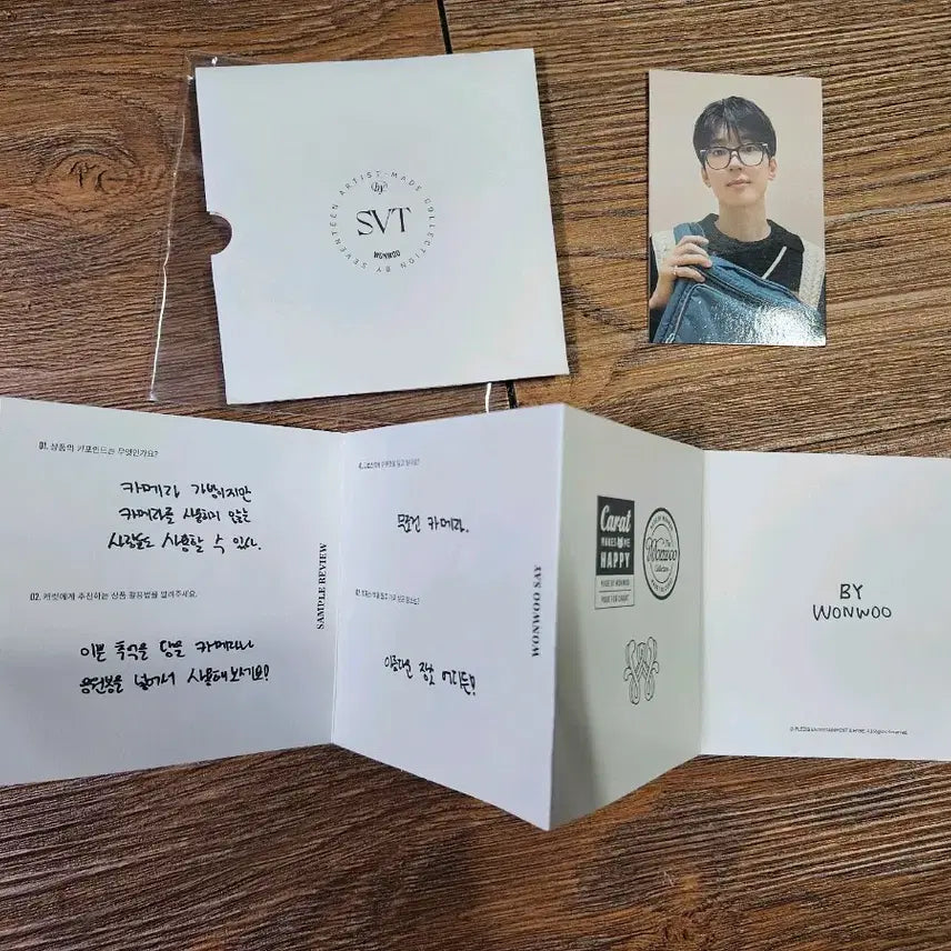[BUNJANG] Seventeen Wonwoo Artist Camera Bag + Photocard Making Log / 새상품) 원우 아티스트 카메라백 + 포토카드 메이킹로그 판매합니다
