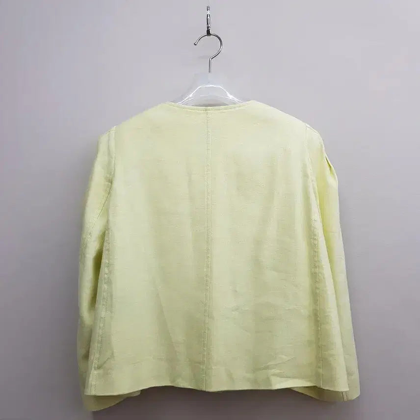 [BUNJANG] Time Linen Blend Round Neck Jacket (Size F) / 한섬 타임 2022 린넨 혼방 라운드넥 자켓 F사이즈