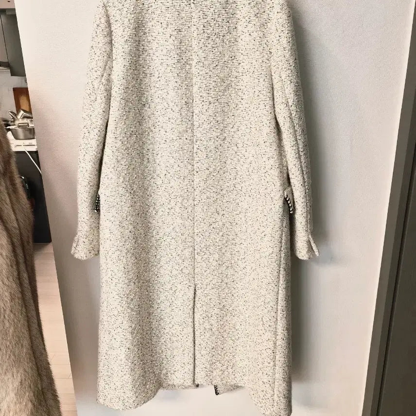 [BUNJANG] VALENCIA Tweed Stitch Long Coat / 발렌시아(VALENCIA) 트위드 스티치 롱코트