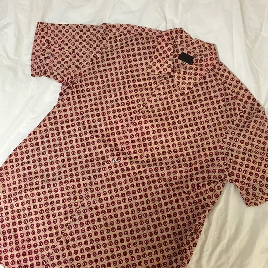 [BUNJANG] Vintage Takeo Kikuchi Pattern Short Sleeve Shirt / [유니크]타케오 키쿠치 패턴 반팔 셔츠 빈티지