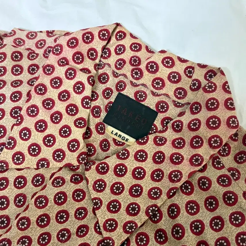 [BUNJANG] Vintage Takeo Kikuchi Pattern Short Sleeve Shirt / [유니크]타케오 키쿠치 패턴 반팔 셔츠 빈티지