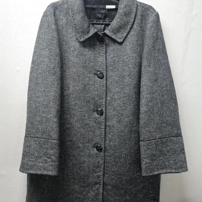 [BUNJANG] HAUTE Herringbone Half Wool Coat L / HAUTE 헤링본 하프 울 코트 L