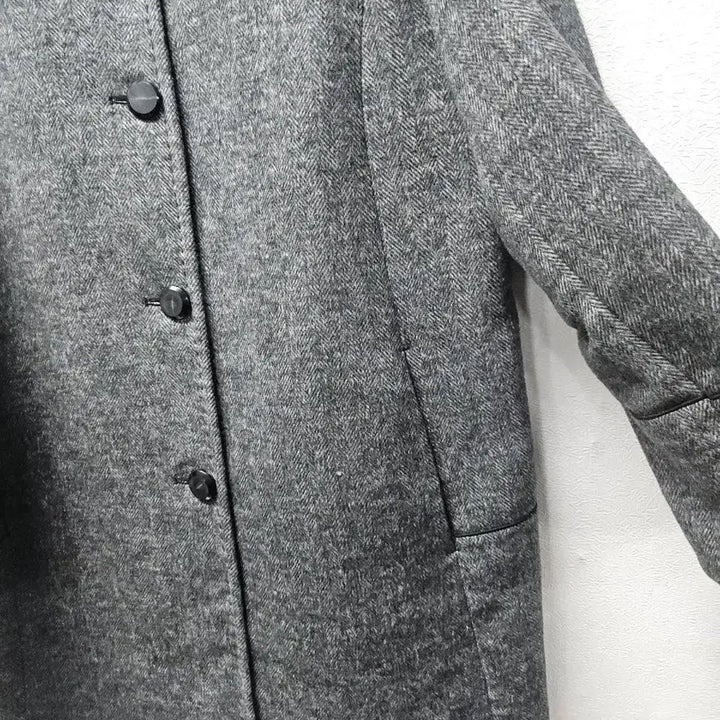 [BUNJANG] HAUTE Herringbone Half Wool Coat L / HAUTE 헤링본 하프 울 코트 L