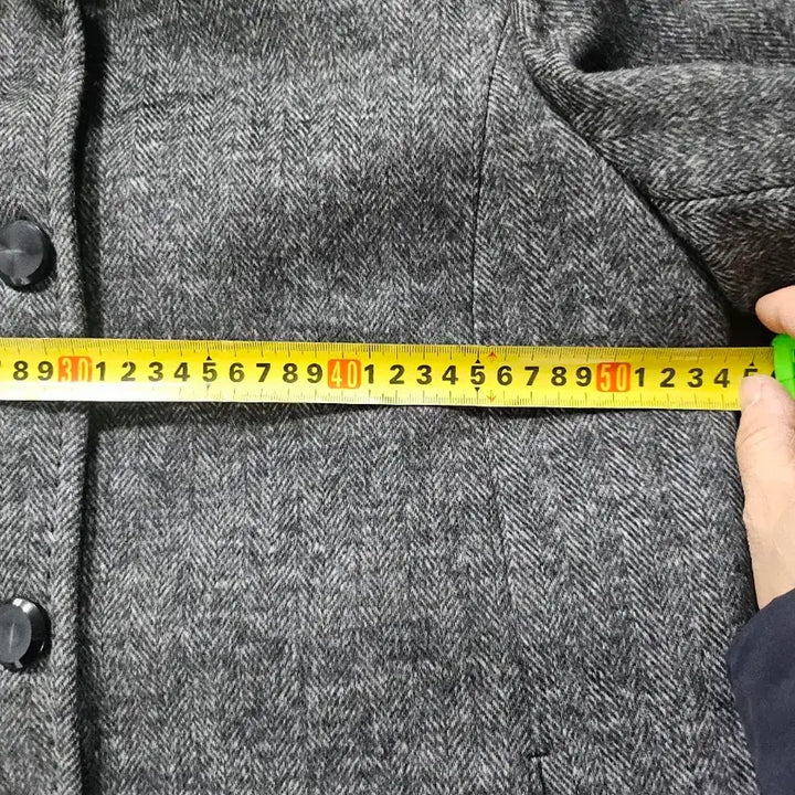 [BUNJANG] HAUTE Herringbone Half Wool Coat L / HAUTE 헤링본 하프 울 코트 L