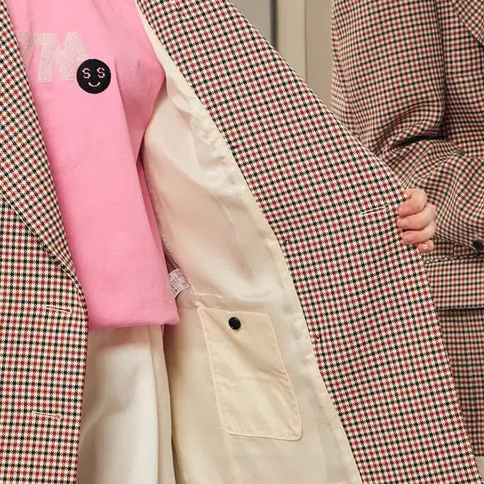 [BUNJANG] System Semi-Overfit Check Jacket (Size 55) / 시스템 파리컬렉션 세미오버핏 간절기 체크자켓 55사이즈