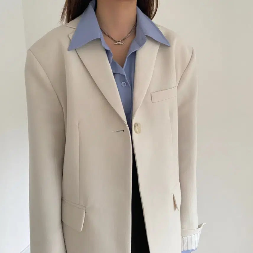 [BUNJANG] Blazer Jacket (Ivory) / (새상품) 여성 블레이저 자켓 (아이보리)