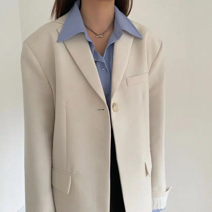 [BUNJANG] Blazer Jacket (Ivory) / (새상품) 여성 블레이저 자켓 (아이보리)