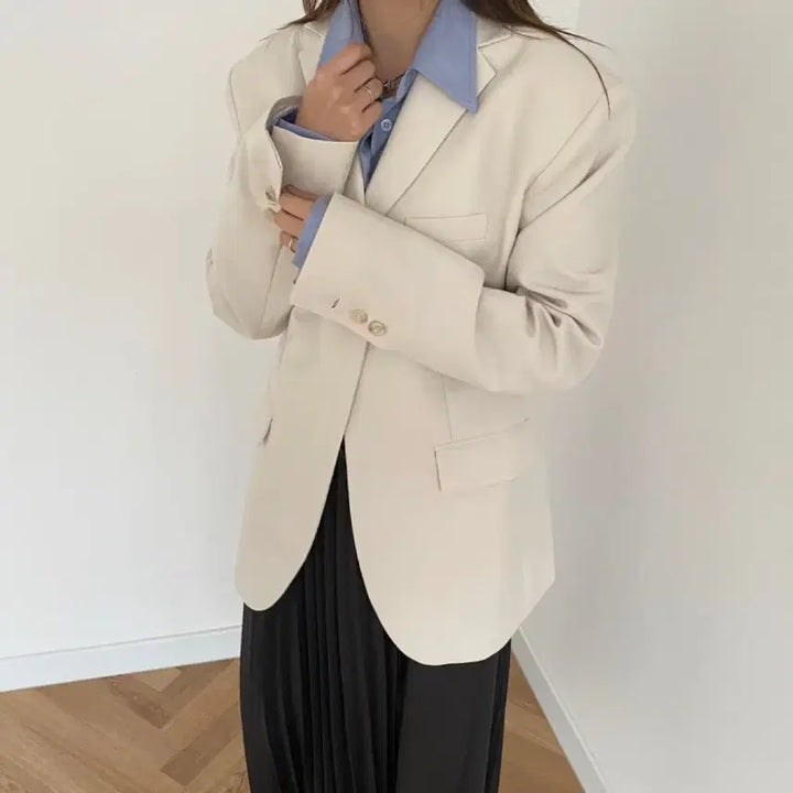 [BUNJANG] Blazer Jacket (Ivory) / (새상품) 여성 블레이저 자켓 (아이보리)