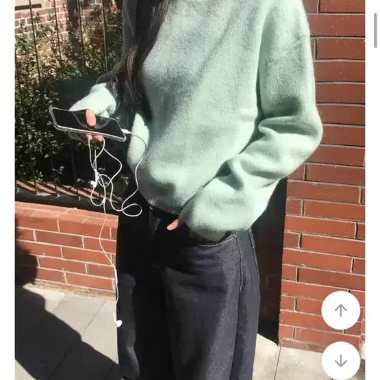 [BUNJANG] Knit Sherbet Knit / 니어웨어 니트 소프트민트 sherbet knit