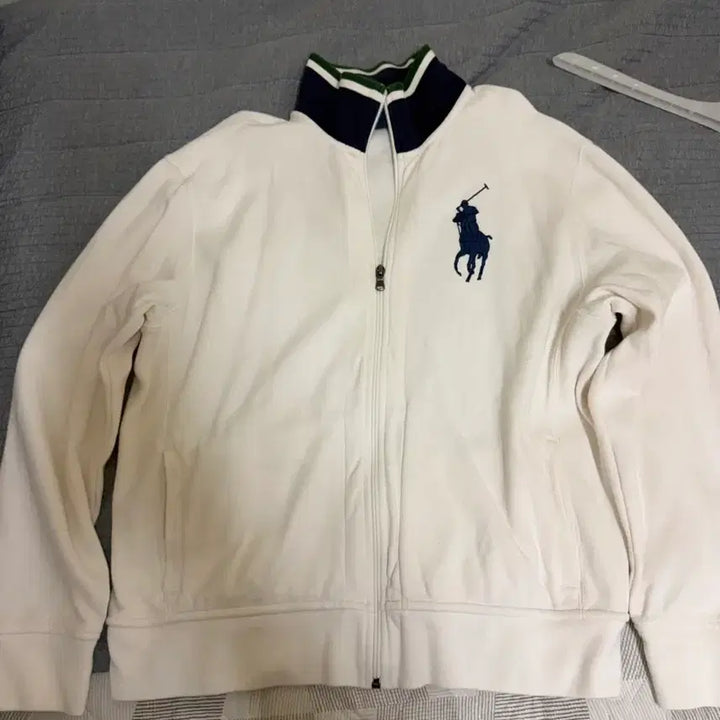 [BUNJANG] Polo Ralph Lauren Big Pony White Zip-up / 폴로 랄프로랜 빅포니 화이트 집업