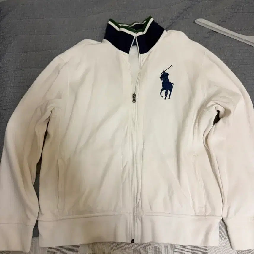[BUNJANG] Polo Ralph Lauren Big Pony White Zip-up / 폴로 랄프로랜 빅포니 화이트 집업