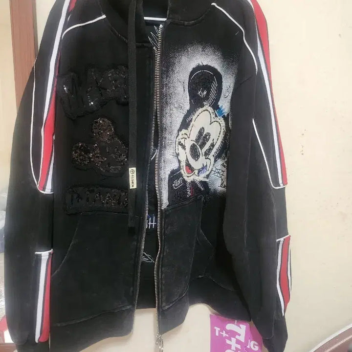 [BUNJANG] Mickey Mouse Vintage Hoodie Zip-up Jacket / 미키마우스 빈티지 후드 짚업 자켓