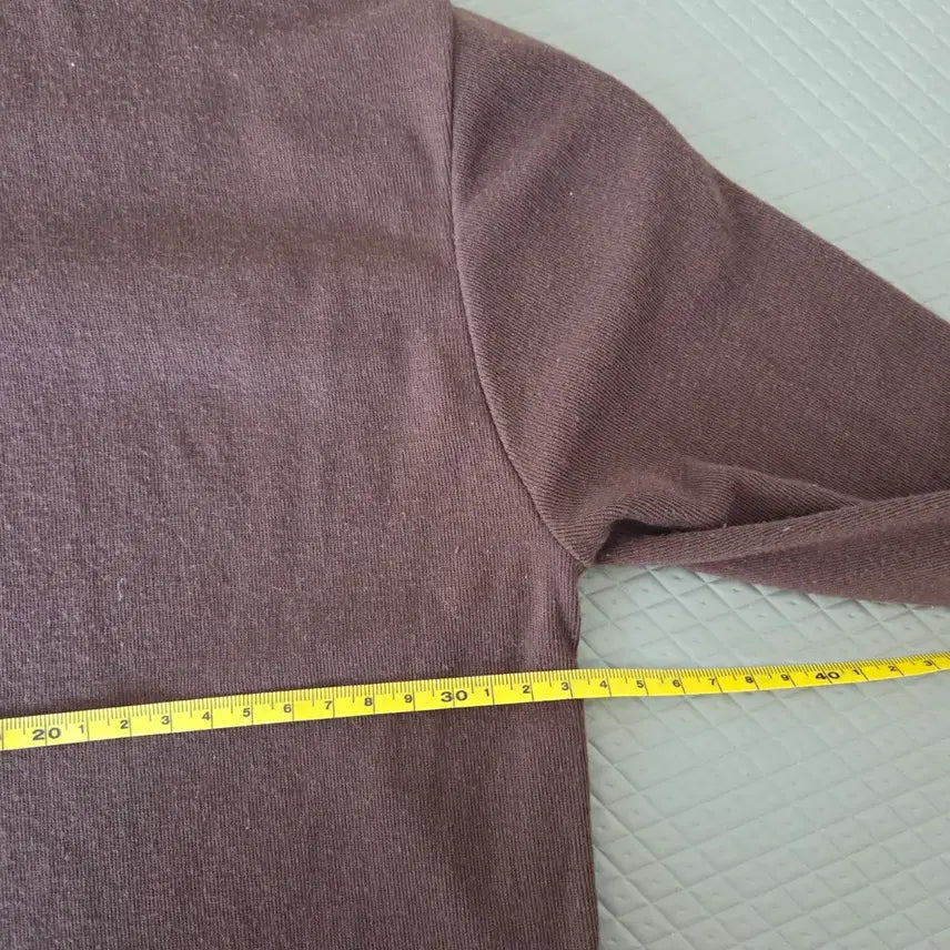 [BUNJANG] Brown Turtleneck Long Sleeve T-shirt / 브라운 목폴라 긴팔 티셔츠