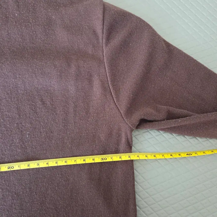 [BUNJANG] Brown Turtleneck Long Sleeve T-shirt / 브라운 목폴라 긴팔 티셔츠