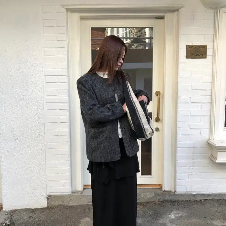 [BUNJANG] Our Pre Grey Wool Jacket / 아워프 베르 울 자켓 그레이