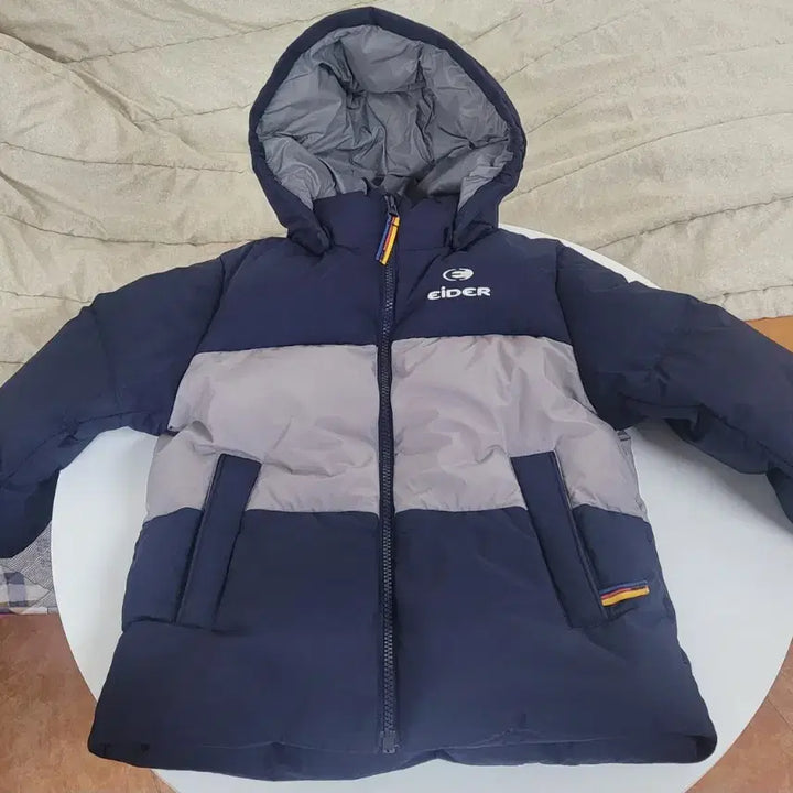 [BUNJANG] Ider Navy/Gray Padded Jacket / 아이더 네이비/회색 패딩 점퍼