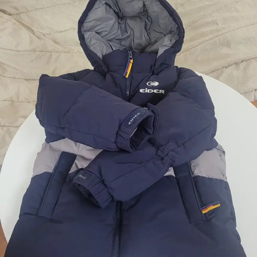 [BUNJANG] Ider Navy/Gray Padded Jacket / 아이더 네이비/회색 패딩 점퍼