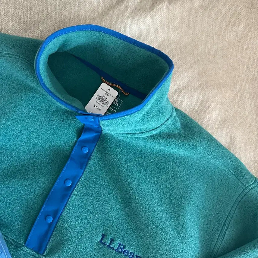 [BUNJANG] LL Bean Fleece Pullover Green L / LL Bean 엘엘빈 플리스 후리스 풀오버 그린 L사이즈 새상품