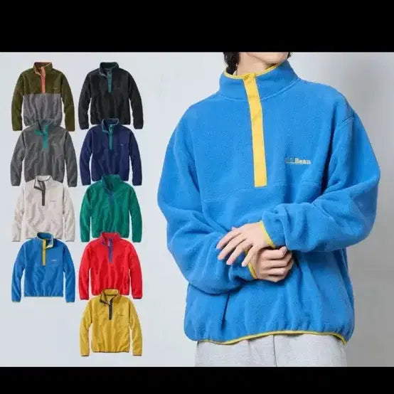 [BUNJANG] LL Bean Fleece Pullover Jacket / 엘엘빈 LL Bean 플리스 후리스 풀오버 블루컬러 L 새상품