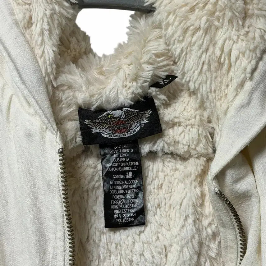 [BUNJANG] Harley Davidson Fur Hooded Zip-up Jacket (XL) / 할리데이비슨 퍼후드집업 XL (w)