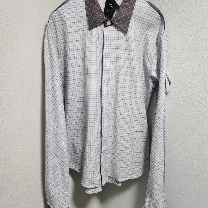 [BUNJANG] BERNHARD WILLHELM Checked Shirt Cotton Sky Blue / 버나드웰햄 체크셔츠