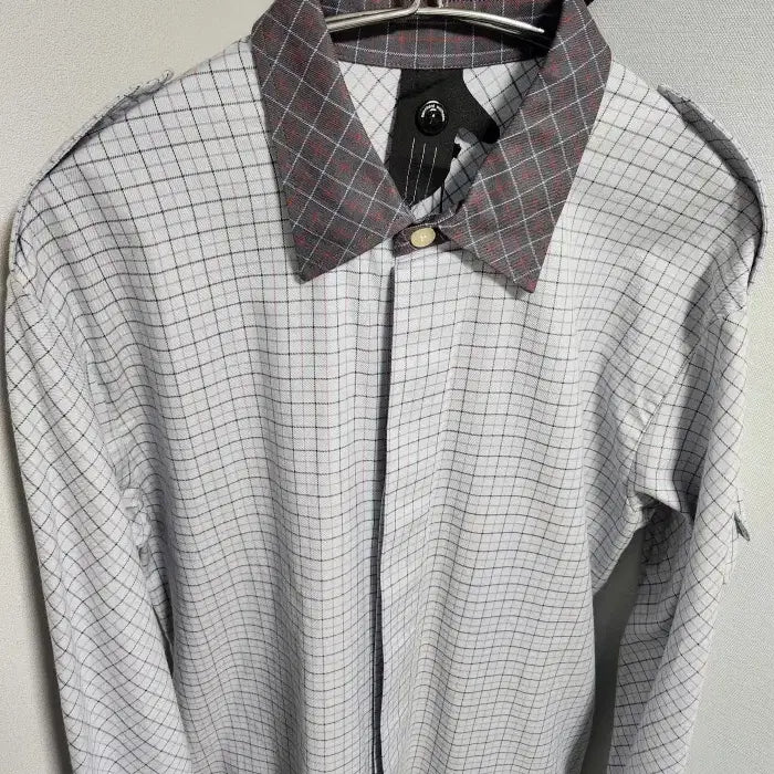 [BUNJANG] BERNHARD WILLHELM Checked Shirt Cotton Sky Blue / 버나드웰햄 체크셔츠