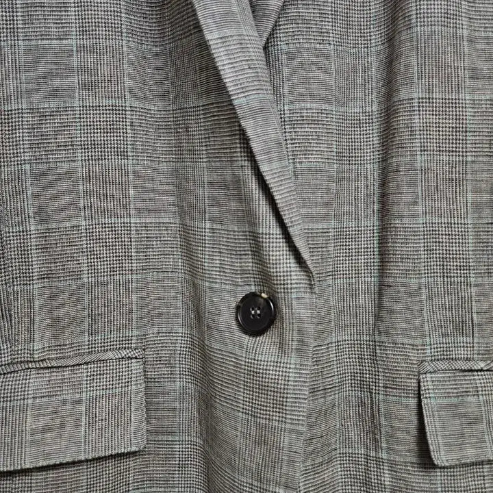 [BUNJANG] BCBG Check Linen Jacket (Size 66) / bcbg 마 체크 자켓 66사이즈