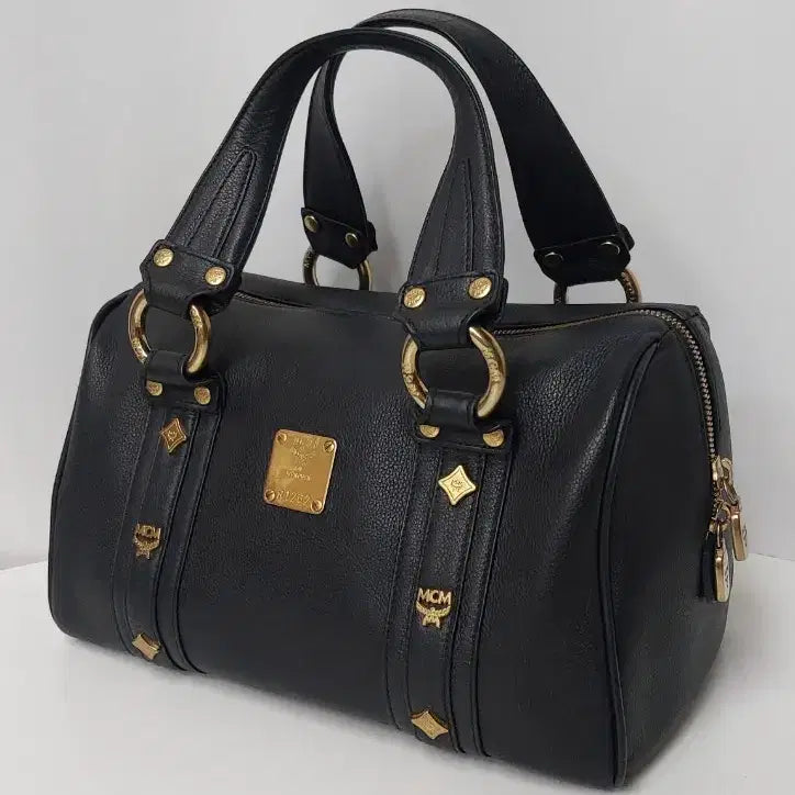 [BUNJANG] MCM Black Leather Tote Bag / 정품 MCM 블랙 가죽 토트백