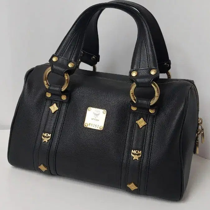 [BUNJANG] MCM Black Leather Tote Bag / 정품 MCM 블랙 가죽 토트백