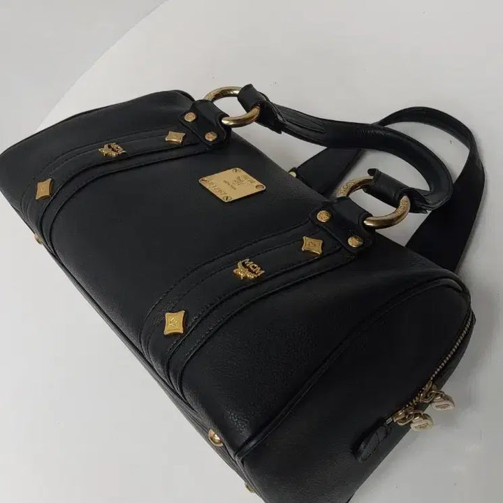 [BUNJANG] MCM Black Leather Tote Bag / 정품 MCM 블랙 가죽 토트백