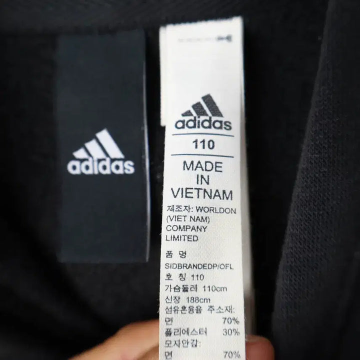 [BUNJANG] Adidas Athletic Fleece Lined Hoodie / 105/아디다스 애슬래틱 기모 후드티