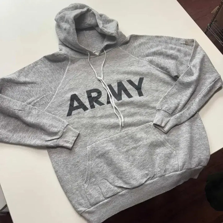 [BUNJANG] ARMY Gray Hoodie / ARMY 프린팅 후드티 그레이