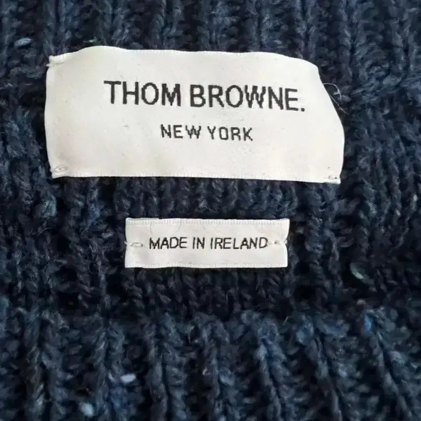 [BUNJANG] Thom Browne 4-Bar Cable Knit Navy Size 4 / 톰브라운 4바 케이블 니트 네이비 4사이즈