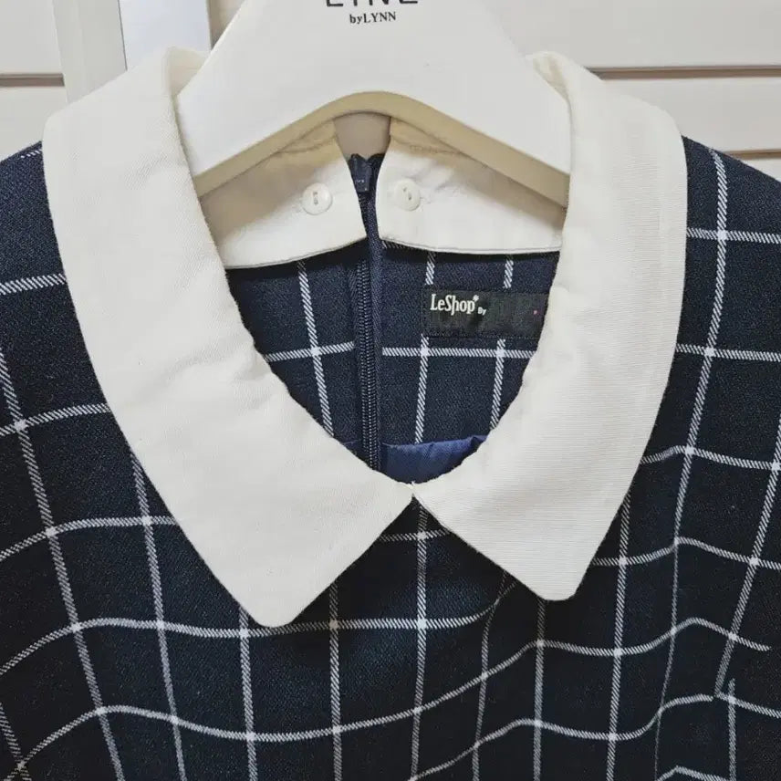 [BUNJANG] Navy White Collar Dress / 네이비 화이트 카라 원피스