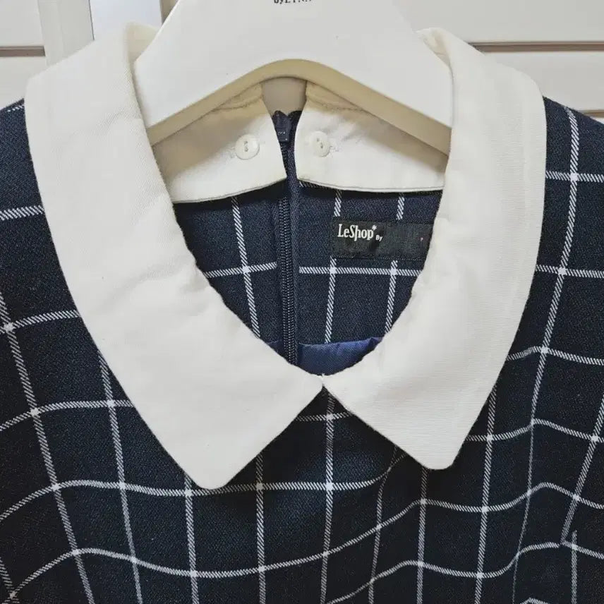 [BUNJANG] Navy White Collar Dress / 네이비 화이트 카라 원피스