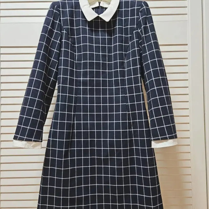 [BUNJANG] Navy White Collar Dress / 네이비 화이트 카라 원피스