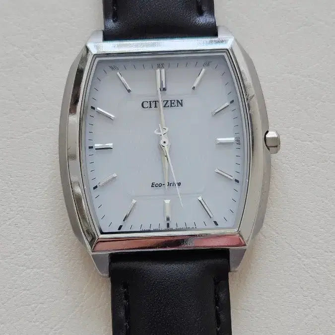 [BUNJANG] Citizen Eco-Drive Square Leather Watch / 빈티지 시티즌 에코드라이브 사각 가죽 시계