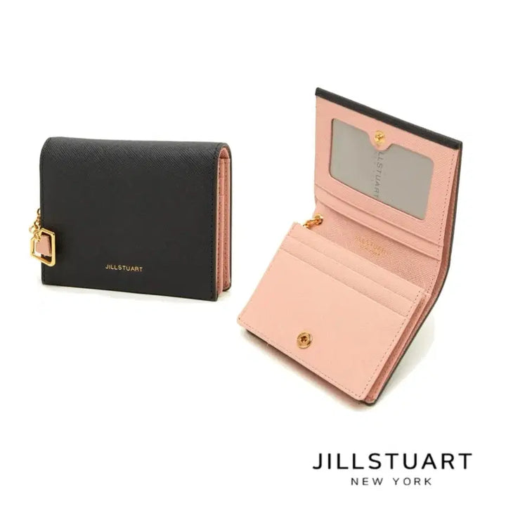 [BUNJANG] Jill Stuart Gray Pink Bifold Wallet / 질스튜어트 그레이 핑크 반지갑(상태좋아요