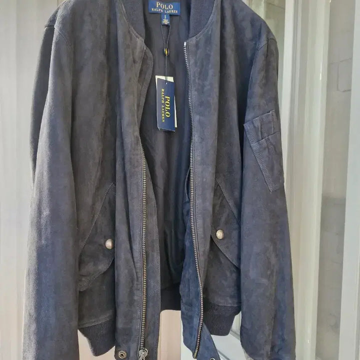 [SOLD OUT] 폴로 스웨이드 봄버 자켓 네이비 S 사이즈