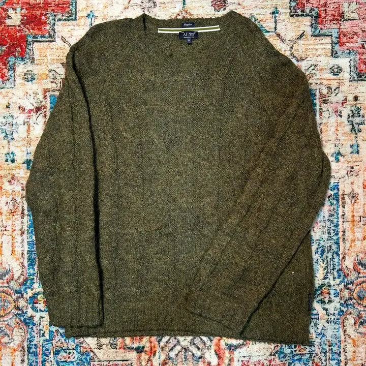 [BUNJANG] Armani Mohair Cable Knit Sweater / [XL] 아르마니 진 모헤어 케이블 니트