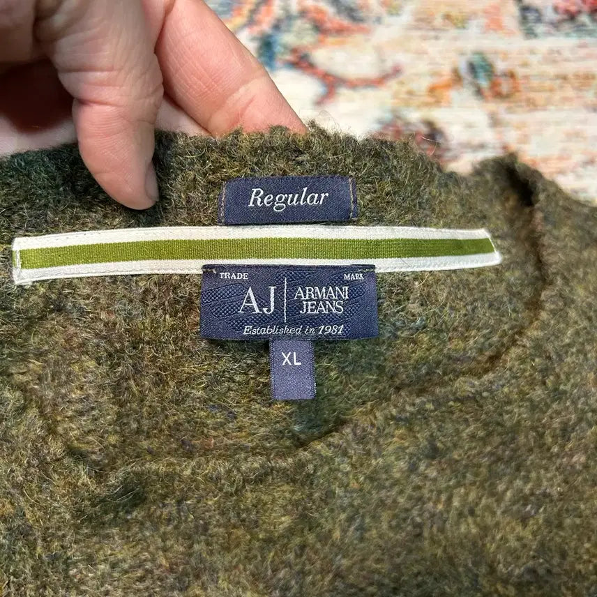 [BUNJANG] Armani Mohair Cable Knit Sweater / [XL] 아르마니 진 모헤어 케이블 니트