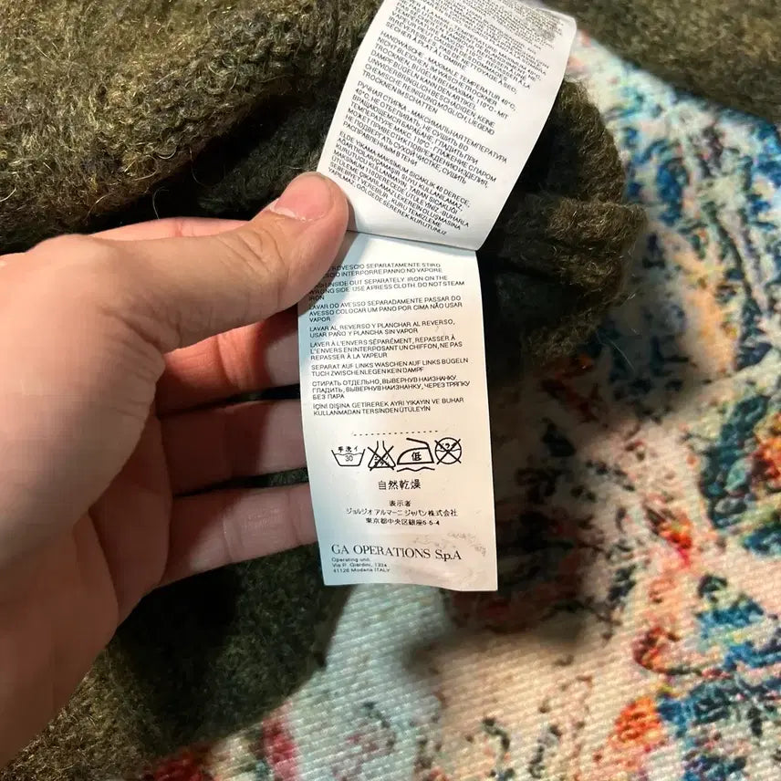 [BUNJANG] Armani Mohair Cable Knit Sweater / [XL] 아르마니 진 모헤어 케이블 니트