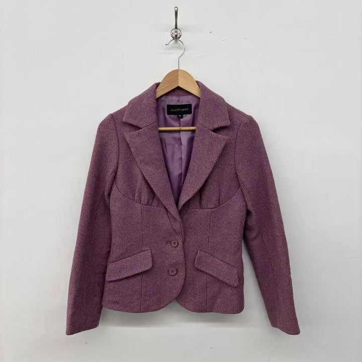 [SOLD OUT] 질스튜어트 퍼플 트위드 여성 자켓 여m