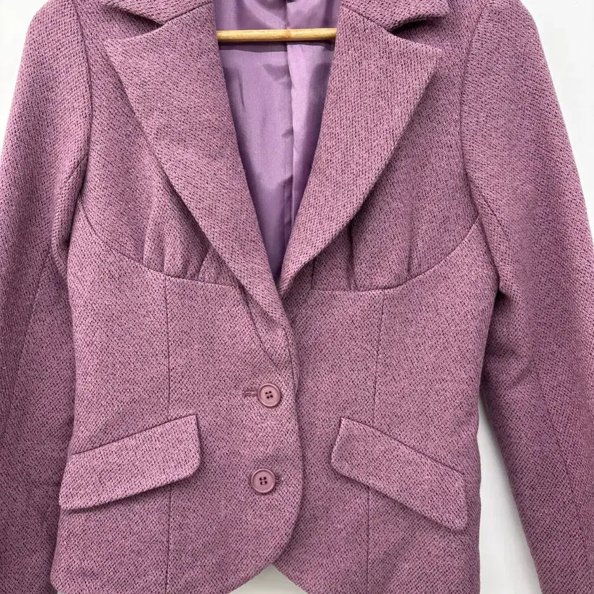 [SOLD OUT] 질스튜어트 퍼플 트위드 여성 자켓 여m