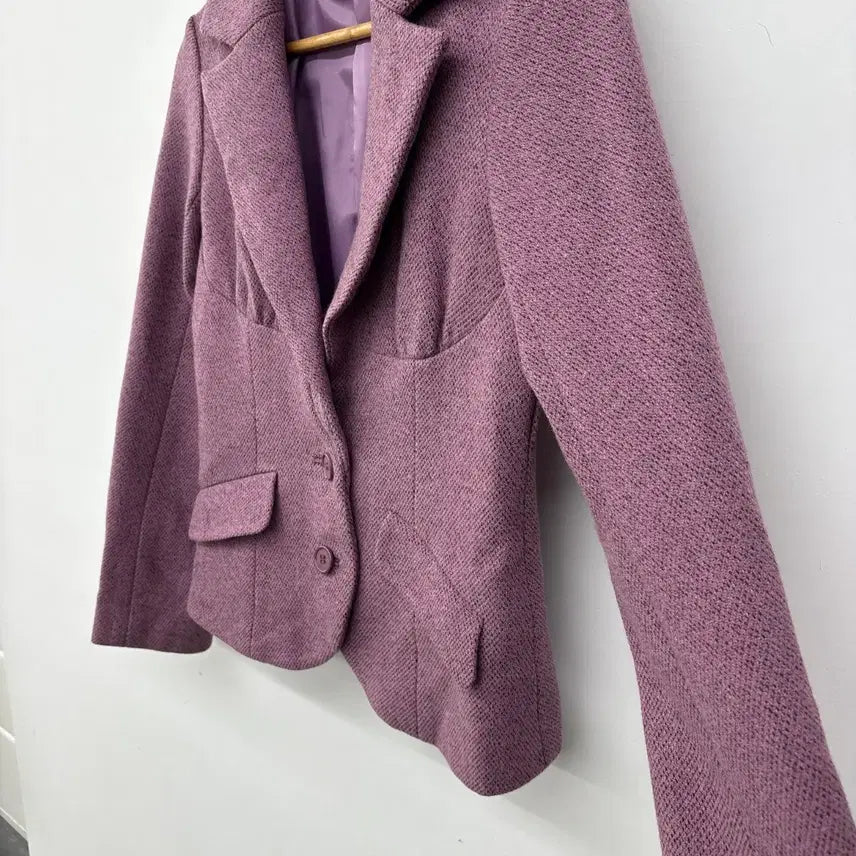 [SOLD OUT] 질스튜어트 퍼플 트위드 여성 자켓 여m